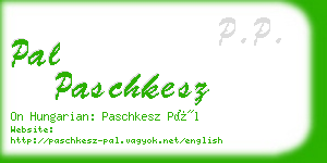 pal paschkesz business card